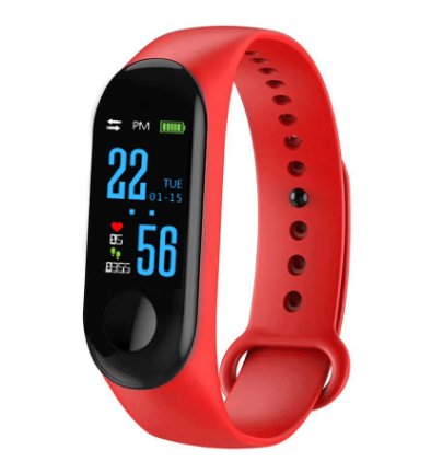 XANES MI3 0.96'' TFT IP68 Waterproof Smart Bracelet Remote Camera Sleep Blood Oxygen Monitor Smart Watch - Black