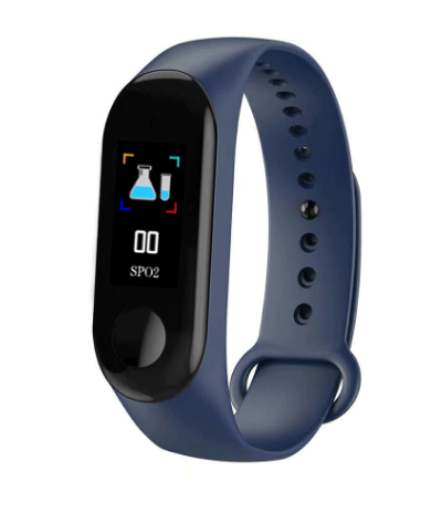 XANES MI3 0.96'' TFT IP68 Waterproof Smart Bracelet Remote Camera Sleep Blood Oxygen Monitor Smart Watch - Black