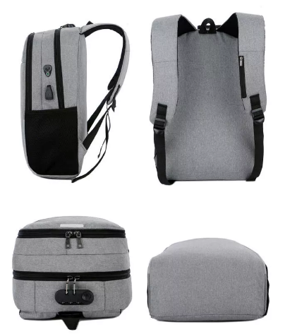 18L hommes sac à dos anti-vol usb sac à bandoulière pour ordinateur portable 16