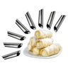 8 Pcs 1 Set Danish Stainless Steel Tube Cream Molds Cake Dessert Pastry Cream Molds Croissant Mold Stainless Steel DIY Baking Mold Cake Kitchen Mold Cooking Tool