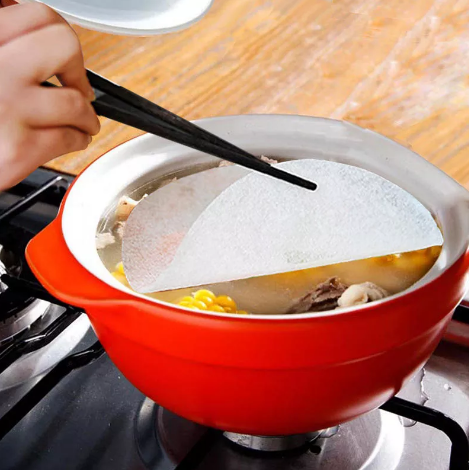 12pcs/Bag Kitchen Oil Film Soup Food Oil Absorbing Cotton Kitchen Paper of Oil Absorption Cooking Tools Food Grade Health Oil Filter Paper