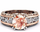 Elegant Rose Gold Pattern Hollow Copper Zircon Ring Valentine's Day Gift for Women - Red 6
