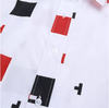 Mens Fashion White Casual Stylish Printing Designer Shirt Long Sleeve - White M