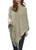 Casual Fringe Knit Hollow Out Solid Color Pullover Women Shawl Coat - White One Size