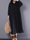 S-5XL Women Hooded Long Sleeve Button Split Casual Loose Sweatshirt Dresses - Coffee S