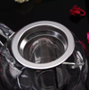 800ml haute en verre borosilicate filtrage théière filtre à thé inox