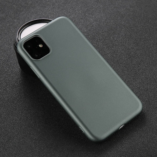 USLION Silicone Solid Color Case for iPhone XS 11 Pro MAX XR X XS Max Candy